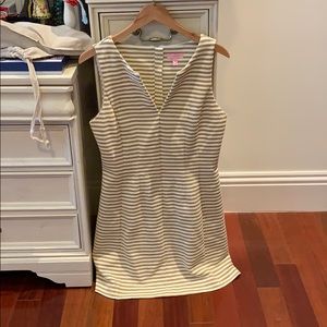 Lilly Pulitzer white and gold dress size L
